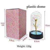 Grande Promotion 2024 : Rose Éternelle en Feuille d'Or avec Lumières LED sous Dôme en Plastique, Cadeau Idéal pour la Saint-Valentin et la Fête des Mères, Convient aussi pour les Boîtes à Bijoux