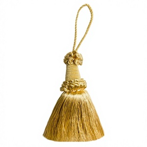 Garniture DIY durable sur mesure en strass, pompons au crochet, fil de bullion, Mylar doré et perles en bois pour sacs, vêtements et décoration intérieure - Product Image 6