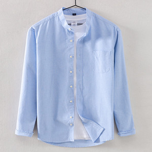 Leinen Kleidung für Männer mit Stehkragen Langarm Designer Stehkragen <span class=keywords><strong>Shirts</strong></span> - Product Image 3
