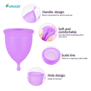 Furuize Meilleure Vente Réutilisable De Qualité Médicale Silicone Hygiène Féminine Période Coupe Coupe Menstruelle - Product Image 3