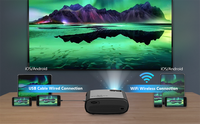 5G WIFI Projecteur Mini Smart Real 1080P Full HD Film Proyector 200 ''Grand Écran LED Dent Bleue Projecteur Extérieur Portable