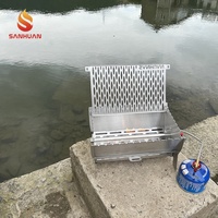 Barbecue compact en acier inoxydable, pliable, portable, antirouille, facile à nettoyer, pour balcon, camping-car, pique-nique, faible teneur en carbone