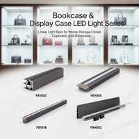 Barre lumineuse LED pour éclairage de meuble, étagère de bibliothèque, éclairage décoratif encastré linéaire YBZSG-24