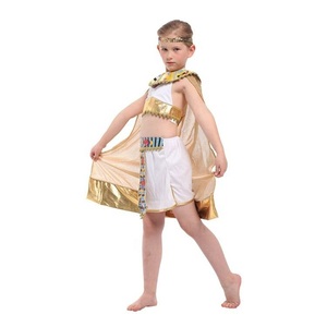 Costume da Regina Egiziana Sexy <span class=keywords><strong>per</strong></span> Bambine, Set <span class=keywords><strong>per</strong></span> Cosplay TV e <span class=keywords><strong>Cinema</strong></span>, in Poliestere Oro e Bianco, <span class=keywords><strong>per</strong></span> Feste di Halloween - Product Image 4
