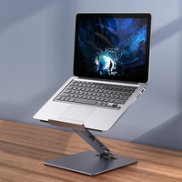 Support d'ordinateur portable pliable multi-angles en alliage d'aluminium portable réglable Oulaike P10 pour Macbook et ordinateurs portables