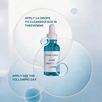 Sérum Traitant l'Acné 1,5% Acide Salicylique LHA Niacinamide Léger Affinant les Pores Traitement Post-Acné Anti-Imperfections 30ml Visage