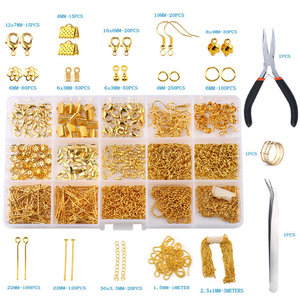 <span class=keywords><strong>Kit</strong></span> de fabrication de boucles d'oreilles plaqué or 18 carats <span class=keywords><strong>pour</strong></span> adultes, avec crochets, attaches et composants en alliage, et étui de rangement pratique – Fournitures de bijouterie - Product Image 2