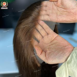 Liquidation vente haute qualité unique dessiné perruques de cheveux humains vietnamien brun foncé droite dentelle avant pour les femmes noires - Product Image 3