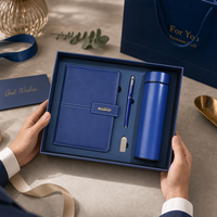 Promo Ensemble Cadeau Luxe A5 Personnalisable en Cuir PU : Carnet, Stylo, Mug Isotherme et Clé USB pour Entreprises