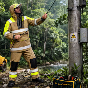 Traje de Protección Contra Insectos ANSI Clase 3, Ropa de Seguridad Reflectante, Equipo Transpirable con Mosquitera para Trabajos Forestales y de Caza - Product Image 2