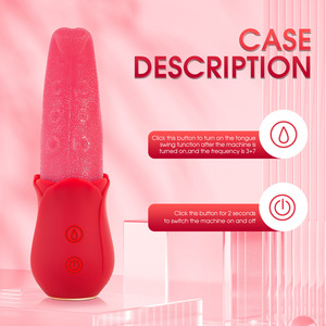 Vibrador con diseño de lengua de pulpo que imita un beso de rosa, juguete sexual con 10 frecuencias, juguete sexual para adultos, venta al por mayor, MOQ bajo, personalización. - Product Image 3