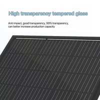 Panneau solaire monocristallin PERC demi-cellule en verre 12V/24V 20W-100W Module PV Efficacité 21,5%