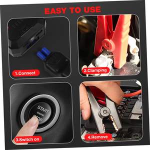 Banco <span class=keywords><strong>de</strong></span> Energía Portátil Luxshiny <span class=keywords><strong>para</strong></span> Autos y Camiones, 1000A, Puerto USB, Carga Dual, Linterna LED, Abrazaderas <span class=keywords><strong>para</strong></span> Motores <span class=keywords><strong>de</strong></span> Gasolina - Product Image 6