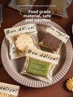 Sacs à biscuits jetables à trois soudures plates en BOPA/PE (CPP), sachets d'emballage plastique transparents thermosoudables pour biscuits et madeleines