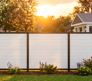 Pannello per Recinzione Decorativa <span class=keywords><strong>da</strong></span> <span class=keywords><strong>Giardino</strong></span> con Doghe Orizzontali 6x8 Piedi, Impermeabile e Anticorrosione, Facile <span class=keywords><strong>da</strong></span> Montare e Personalizzabile - Product Image 5