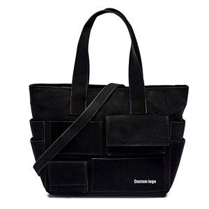 <span class=keywords><strong>Sac</strong></span> à bandoulière pour <span class=keywords><strong>femme</strong></span> en cuir végétalien de haute qualité, personnalisé, avec sangle simple ou bandoulière, multi-poches, style shopper - Product Image 1