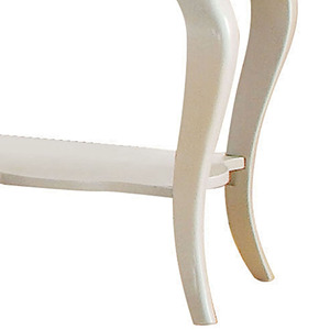 Pearl White 1-<b>Drawer</b> Nightstand With Shelf <b>Storage</b> <b>Drawer</b> Bedroom Furniture - Product Image 4
