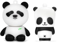 Clé USB Gitra USB2.0 personnalisée en forme de panda en caoutchouc, clé USB 3D sur mesure, 1 Go/2 Go/4 Go/8 Go/16 Go