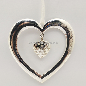 In lega di zinco cuore ciondolo <span class=keywords><strong>natale</strong></span> <span class=keywords><strong>primo</strong></span> <span class=keywords><strong>natale</strong></span> insieme ornamento con ciondolo appeso - Product Image 1