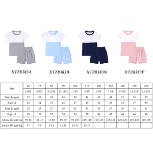 Ensembles de vêtements d'été pour enfants filles garçons pyjamas en coton à manches courtes pour enfants de 1 à 13 <span class=keywords><strong>ans</strong></span> vêtements pour enfants en gros - Product Image 3