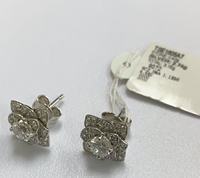 Anting-anting wanita perak murni 925 yang dapat disesuaikan dengan bentuk bunga tiga dimensi untuk hadiah sehari-hari dan pernikahan.