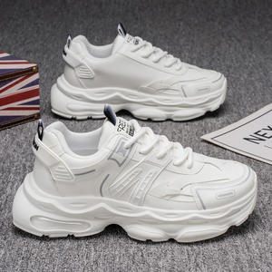 Chaussures d'été pour hommes Nouvelles chaussures respirantes Trendy Versatile Thick Soled Height Boosting Sports Shoes Casual Black Trendy Shoes - Product Image 3