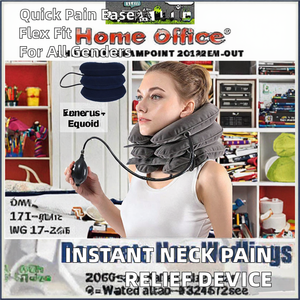 Ar cervical inflável macio da tração do colar do apoio do pescoço da cinta ortopédica ajustável do apoio do pescoço - Product Image 2