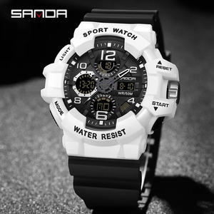 SANDA 3168 Men's Outdoor Sport Watch, Dual Display Quartz Wristwatch, 50M Waterproof Relogio Masculino - Product Image 5