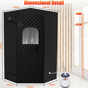 Vanace เต็นท์ซาวน่าแบบพกพาเต็มตัวสไตล์เพรียวบางพับได้สำหรับใช้ในบ้านเหมาะสำหรับเต็นท์ซาวน่าอบไอน้ำขายส่ง - Product Image 3