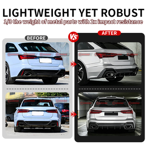 Diffuseur arrière de voiture en fibre de carbone sèche de style PAK à prix compétitif pour pare-chocs Audi RS6 - Product Image 2