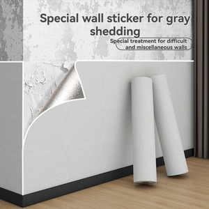 Papel pintado de tela de lino autoadhesivo para sala de estar, comedor, dormitorio, falda de <span class=keywords><strong>pared</strong></span> de <span class=keywords><strong>vinilo</strong></span> impermeable - Product Image 1