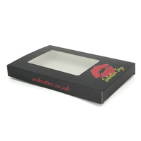 Boîte d'emballage en carton ivoire de luxe avec fenêtre, logo personnalisé imprimé, fenêtre en PVC pour l'emballage cosmétique