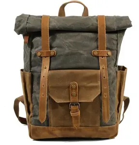 Bán buôn cổ điển f9108 Ba lô vải không thấm nước với máy tính xách tay tay áo - Product Image 1