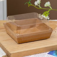 Boîte à sandwich carrée rectangulaire, boîte à gâteau Snow Mei Niang, boîte à dessert Tiramisu, boîte à emporter en carton, emballage à emporter pour boulangerie