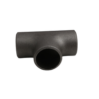 Conector en T de Hierro Maleable Negro, Accesorio de Tubería de 3 Vías para Plomería Industrial y Conexión de Tuberías