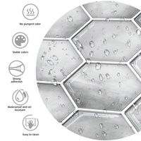 Autocollant mural pour salle de classe, imperméable, 3D, auto-adhésif, écologique, moderne, en forme de carreaux hexagonaux, papier peint à décoller pour la cuisine, décoration de la maison