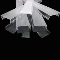 Personnalisation d'extrusion plastique, diffuseur prismatique transparent/opale en PC, couvercle et abat-jour pour éclairage à bande LED