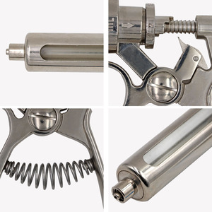 ปืนกระบอกฉีดยากึ่งอัตโนมัติ10มล. 20มล. 30มล. 50มล. เข็มฉีดยาโลหะอัตโนมัติไซริงค์สเตนเลส - Product Image 5