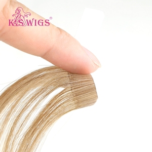 Extensiones de cabello humano Remy 100% de calidad profesional KSWIGS, extensiones de cabello con cinta adhesiva invisible para uso en salón. - Product Image 3
