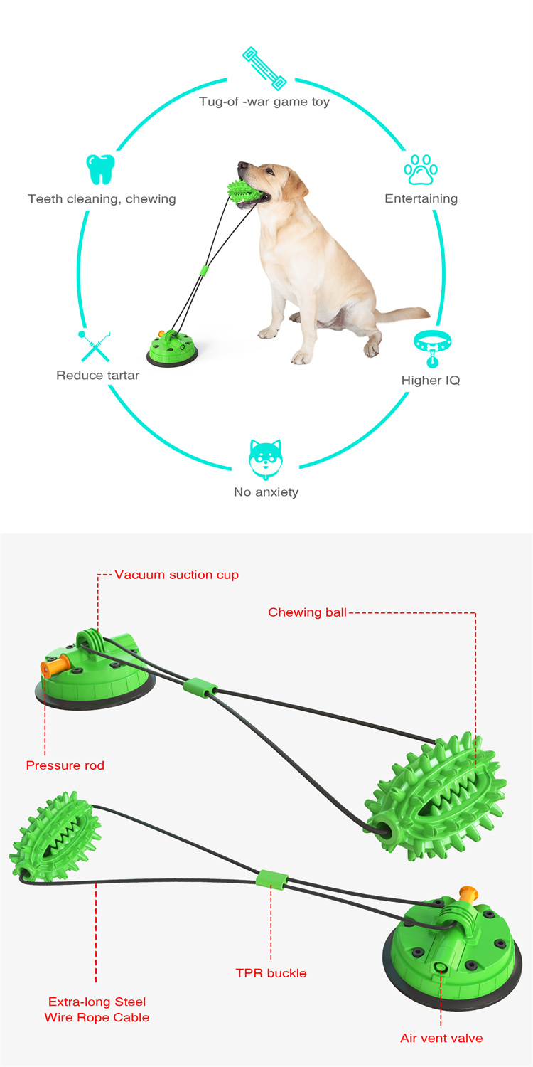 Non-Toxic durable rubber tug of rope ball for dog toy