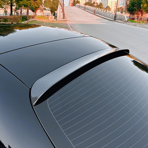 Mercedes-Benz Rear Spoiler Piano Black Carbon Fiber Texture ABS Ducktail Trunk Lip 3M Tape Installation - Product Image 3