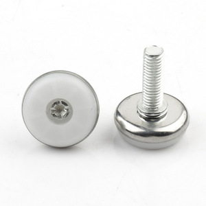 Furniture Leg Adjustable Feet Steel Shell Pp Plastic White Base Chair <b>Desk</b> Height Increase Easy Installation - Product Image 1
