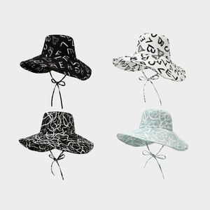Summer New Wide Brim Print Design Bucket <b>Hat</b> Fashion Foldable Travel Beach <b>Hat</b> <b>for</b> Women - Product Image 1