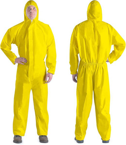 <strong>PPE</strong> TYPE 3 Yellow Color Custom Chemical Protective Clothing Safety Uniform Industrial Workwear <strong>Painters</strong> FR Coverall for Men - Product Image 3