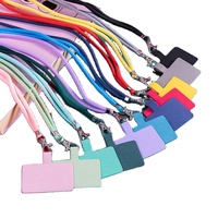 Cordon de téléphone personnalisé multi-styles avec languette en silicone, sangle de cou anti-perte en nylon pour smartphones et étuis