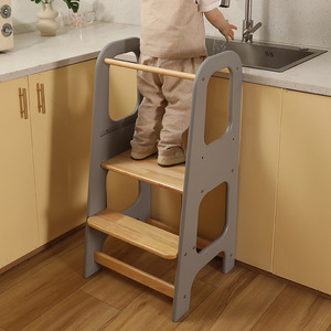 Torre di Apprendimento <span class=keywords><strong>Montessori</strong></span> Pieghevole, Sgabello in Legno Contemporaneo per Bambini, Uso Scolastico - Product Image 3