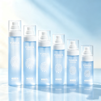 Flacon pulvérisateur cosmétique givré en PET recyclé 60/80/100/120/130/150ml avec pompe, pour lotion, brume, sérum de soin du visage