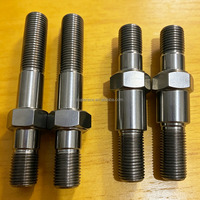 Pernos de titanio para coches de carreras, perno de montaje de amortiguador de 1/2"-20x3.08" con una tuerca para barra de radio y barra de dirección y rótula de dirección, piezas para coches de carreras