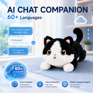Juguete de Peluche con IA y Pantalla de Emociones Mejorada, ChatGPT, Ojos LED Emocionales, 60 Idiomas, Peluche Compañero de Larga Distancia para Niños - Product Image 2