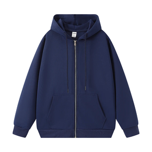 Sudadera con capucha unisex D33 al por mayor, con cremallera completa y forro, de otoño, 300GSM, de felpa de alta calidad, con cremallera personalizada, 100% poliéster, sublimación por calor. - Product Image 2